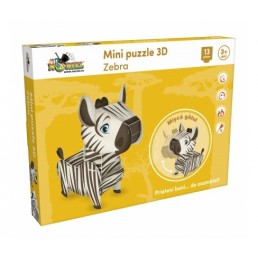 Mini puzzle 3D - Zebra